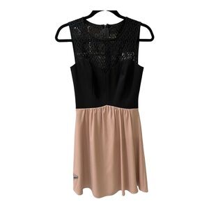 Gianni Bini Black and Tan Sleeveless Midi Sundress